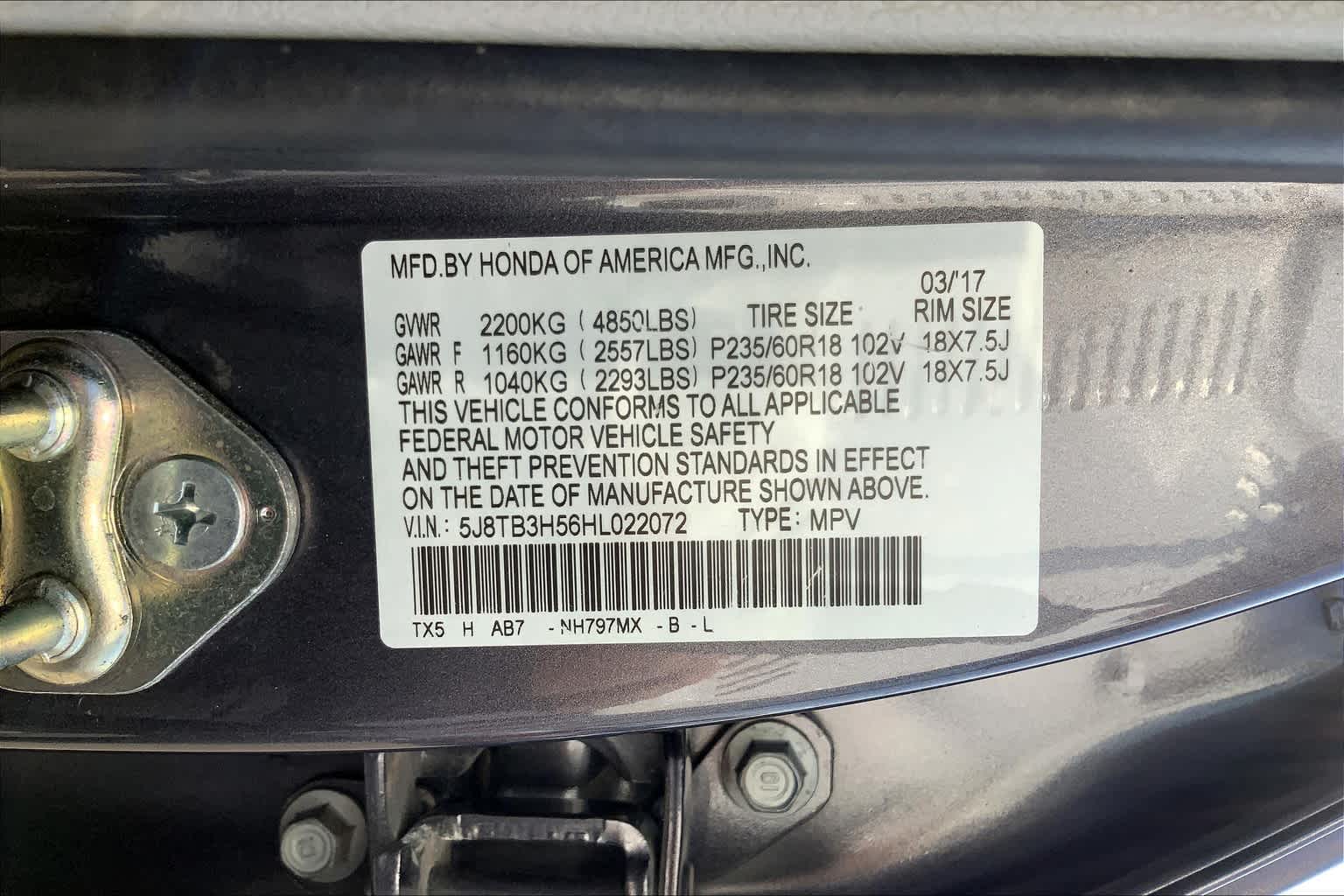 2017 Acura RDX w/Technology Pkg Lunar Silver Metallic at Sterling McCall Acura