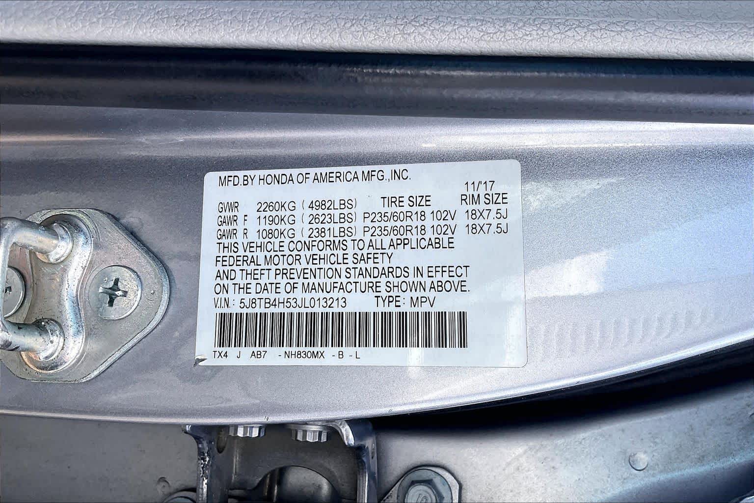 2018 Acura RDX w/Technology Pkg Lunar Silver Metallic at Lexus of Clear Lake