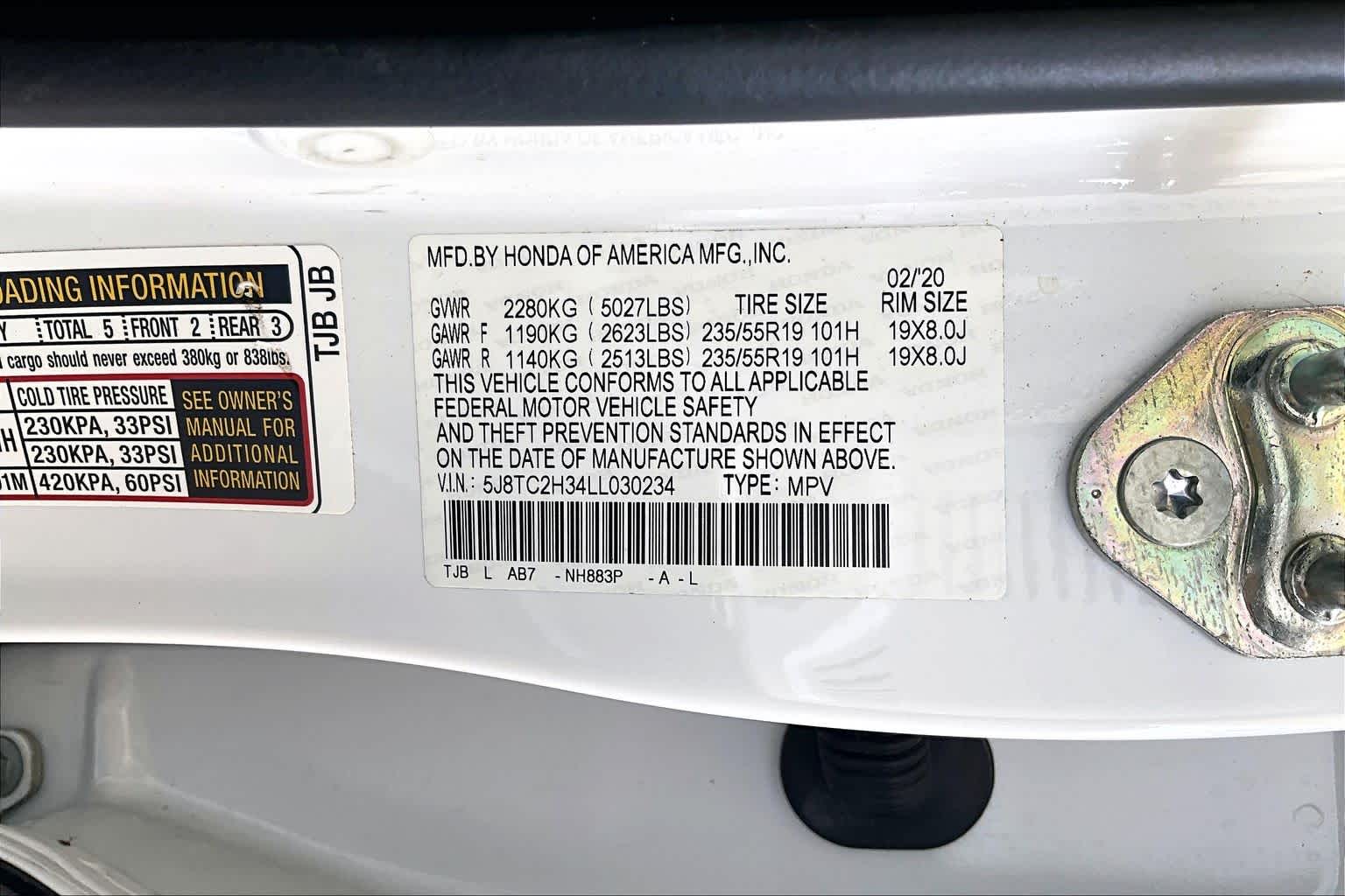 2020 Acura RDX  Platinum White Pearl at Honda of Clear Lake