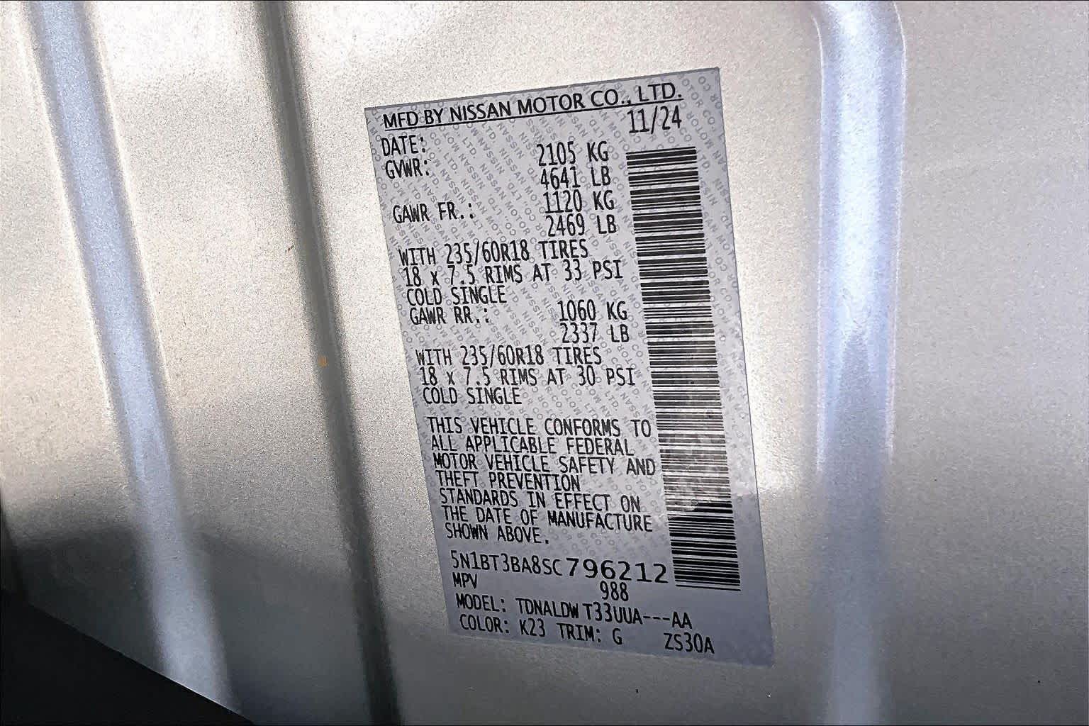 2025 Nissan Rogue SV Brilliant Silver Metallic at Sterling McCall Nissan