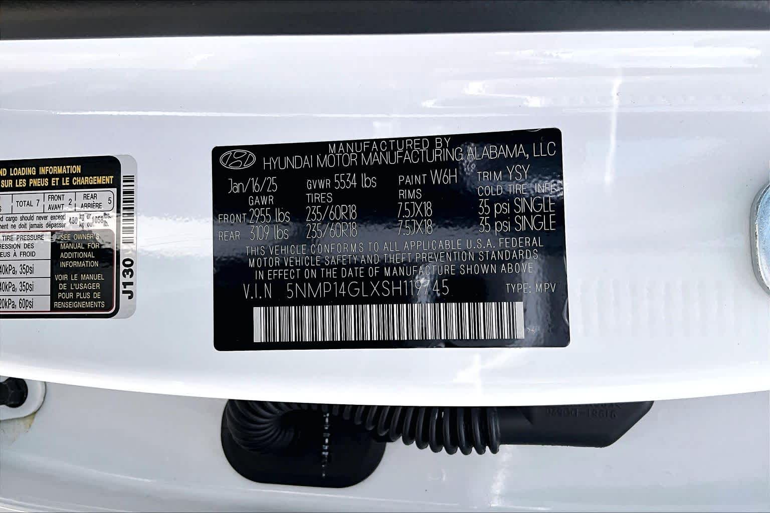 2025 Hyundai Santa Fe SE Serenity White at AutoNation Chrysler Jeep Dodge Ram Spring