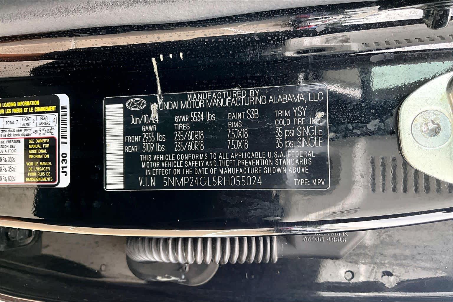 2024 Hyundai Santa Fe SEL Phantom Black at HGreg Houston