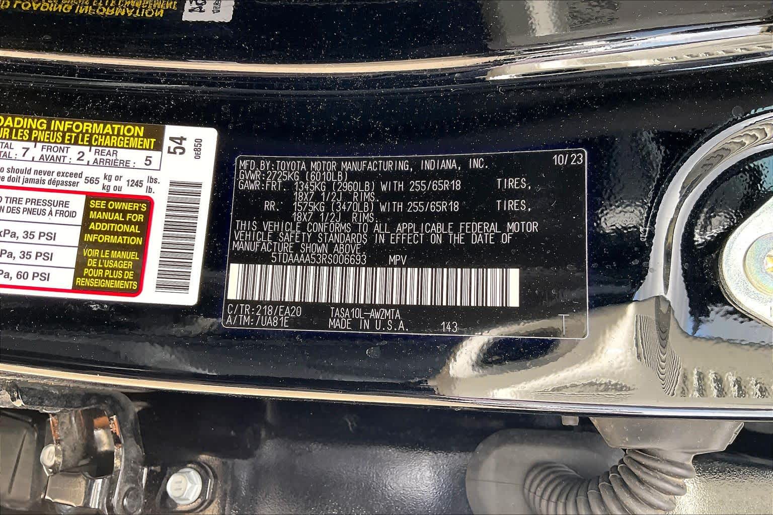 2024 Toyota Grand Highlander XLE Midnight Black Metallic at Group 1 Toyota Southwest