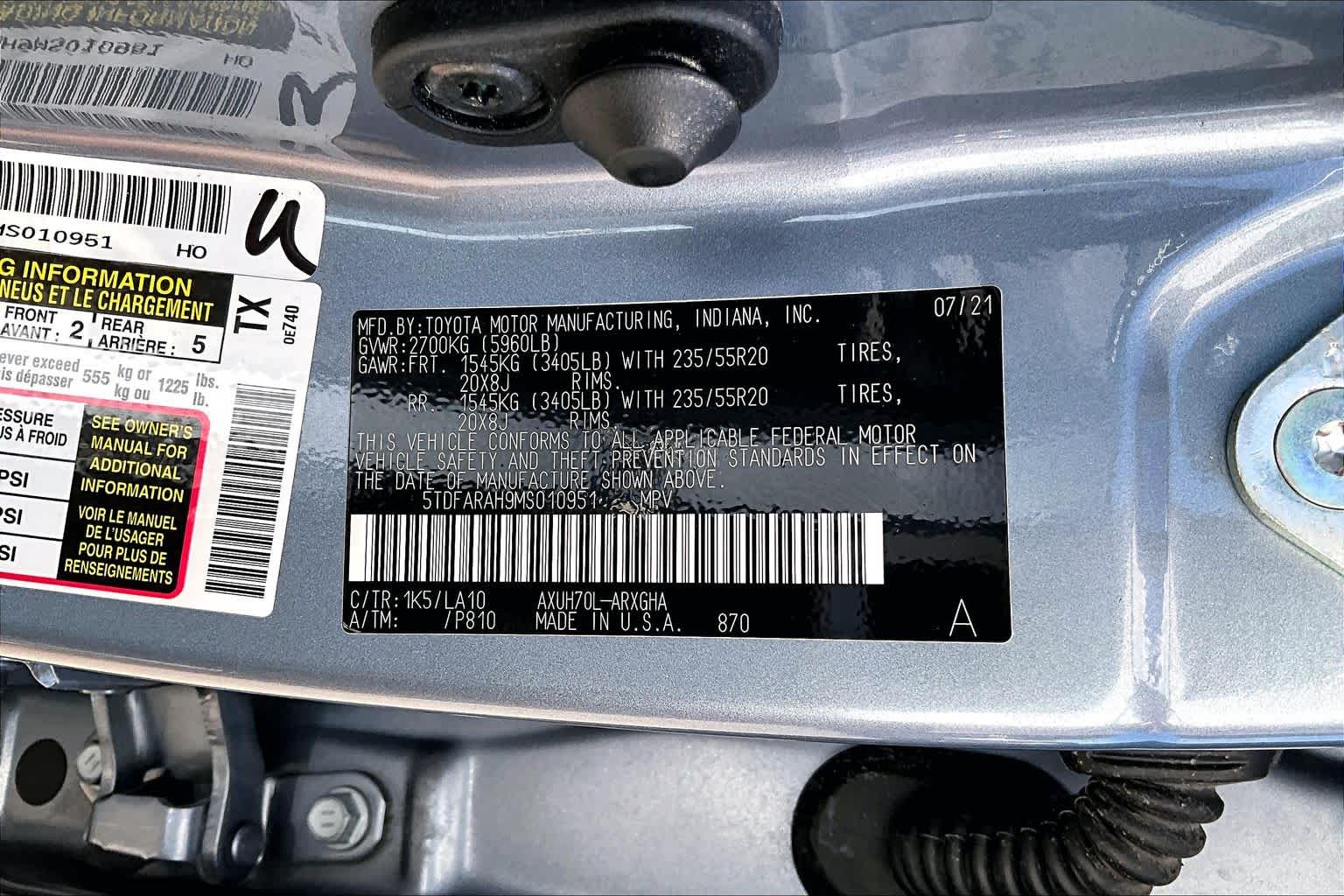 2021 Toyota Highlander photo 35 of 35
