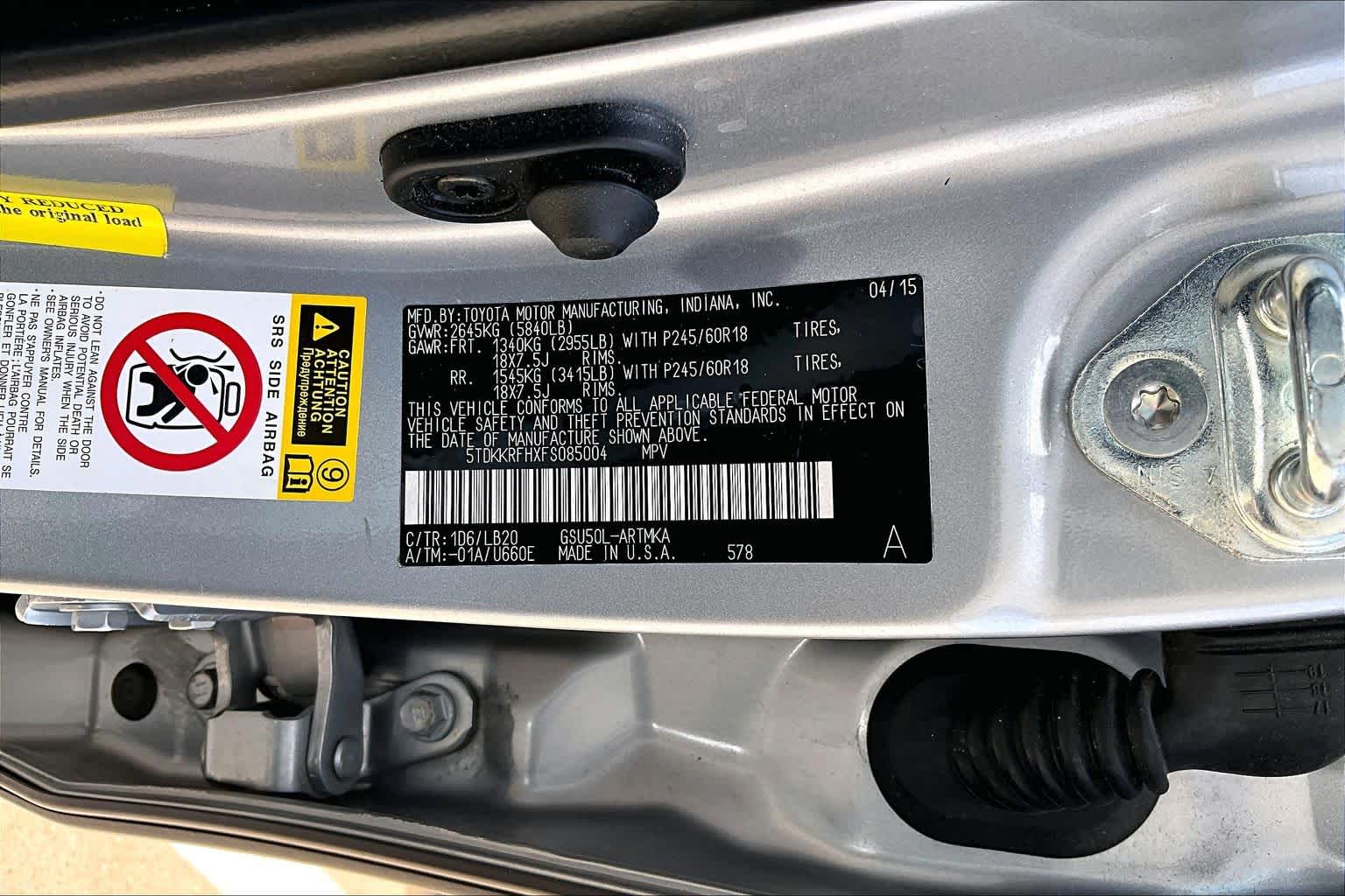 2015 Toyota Highlander XLE Silver Sky Metallic at Mac Haik Ford