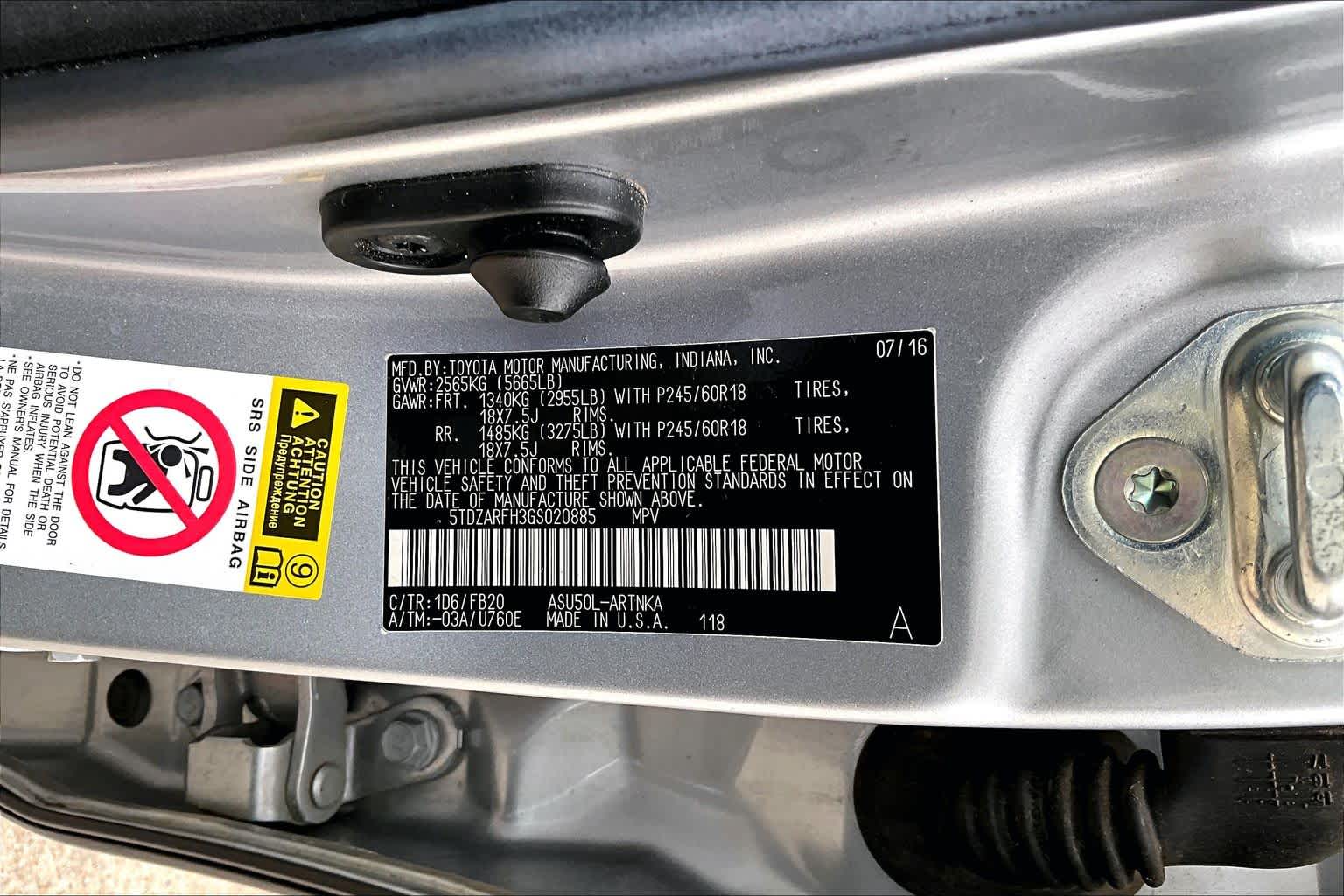 2016 Toyota Highlander LE Silver Sky Metallic at AutoNation Toyota Gulf Fwy