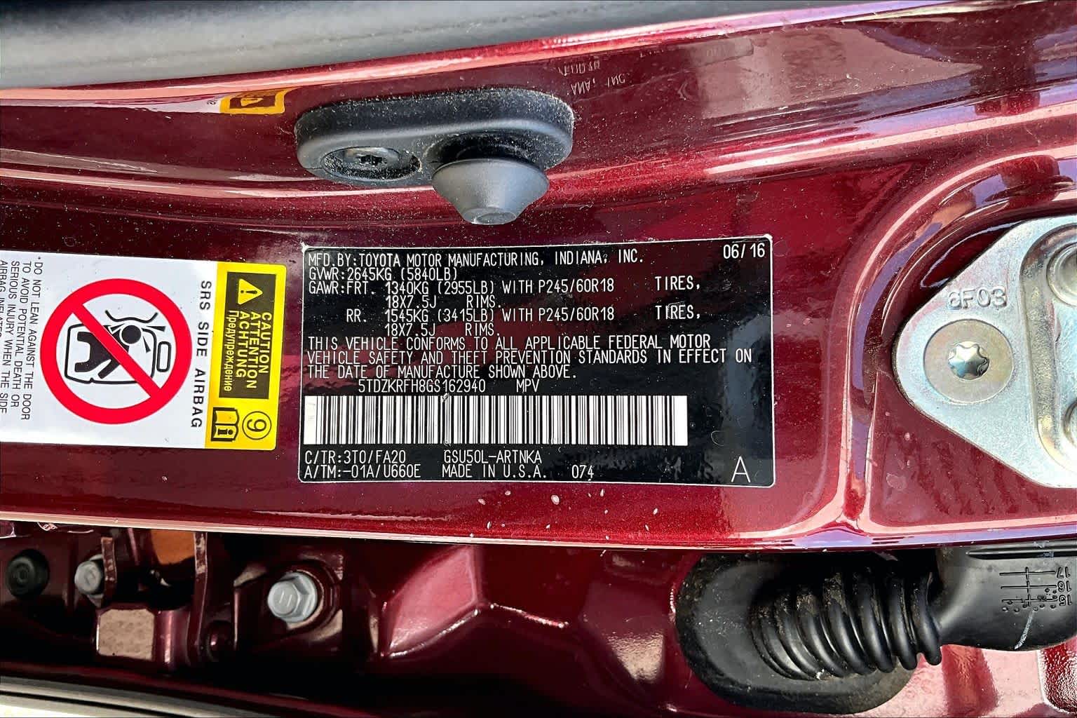 2016 Toyota Highlander LE Plus Ooh La La Rouge Mica at AutoNation USA Houston