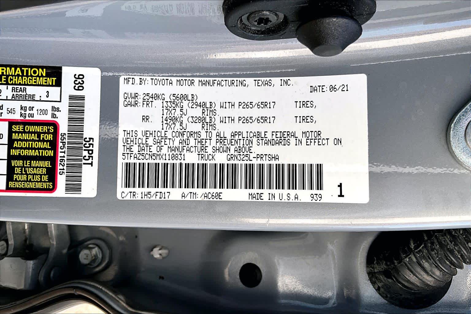 2021 Toyota Tacoma TRD Sport Cement at Lexus Southwest Houston