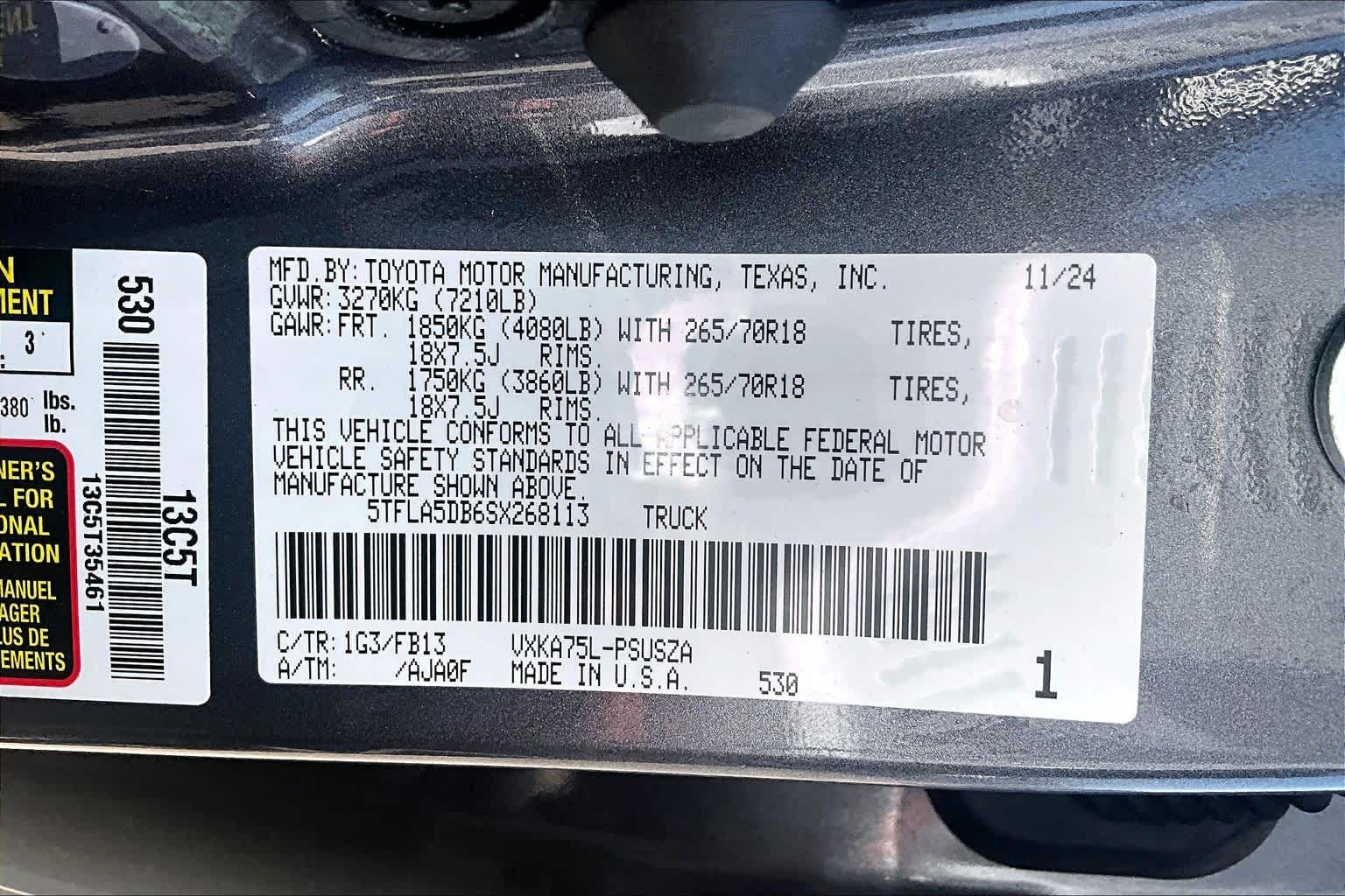 2025 Toyota Tundra SR5 Magnetic Gray Metallic at Westside Kia