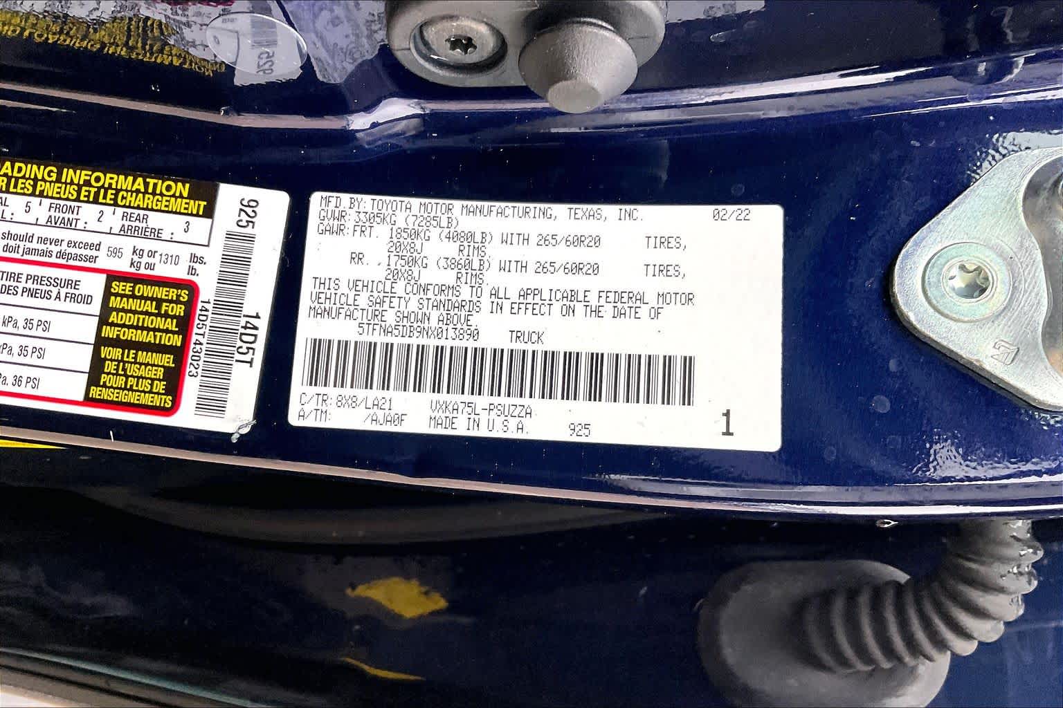 2022 Toyota Tundra Platinum Blueprint at Sterling McCall Nissan