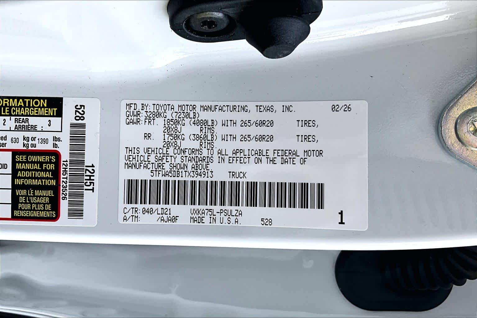 2026 Toyota Tundra Limited Ice Cap at Group 1 Toyota Southwest