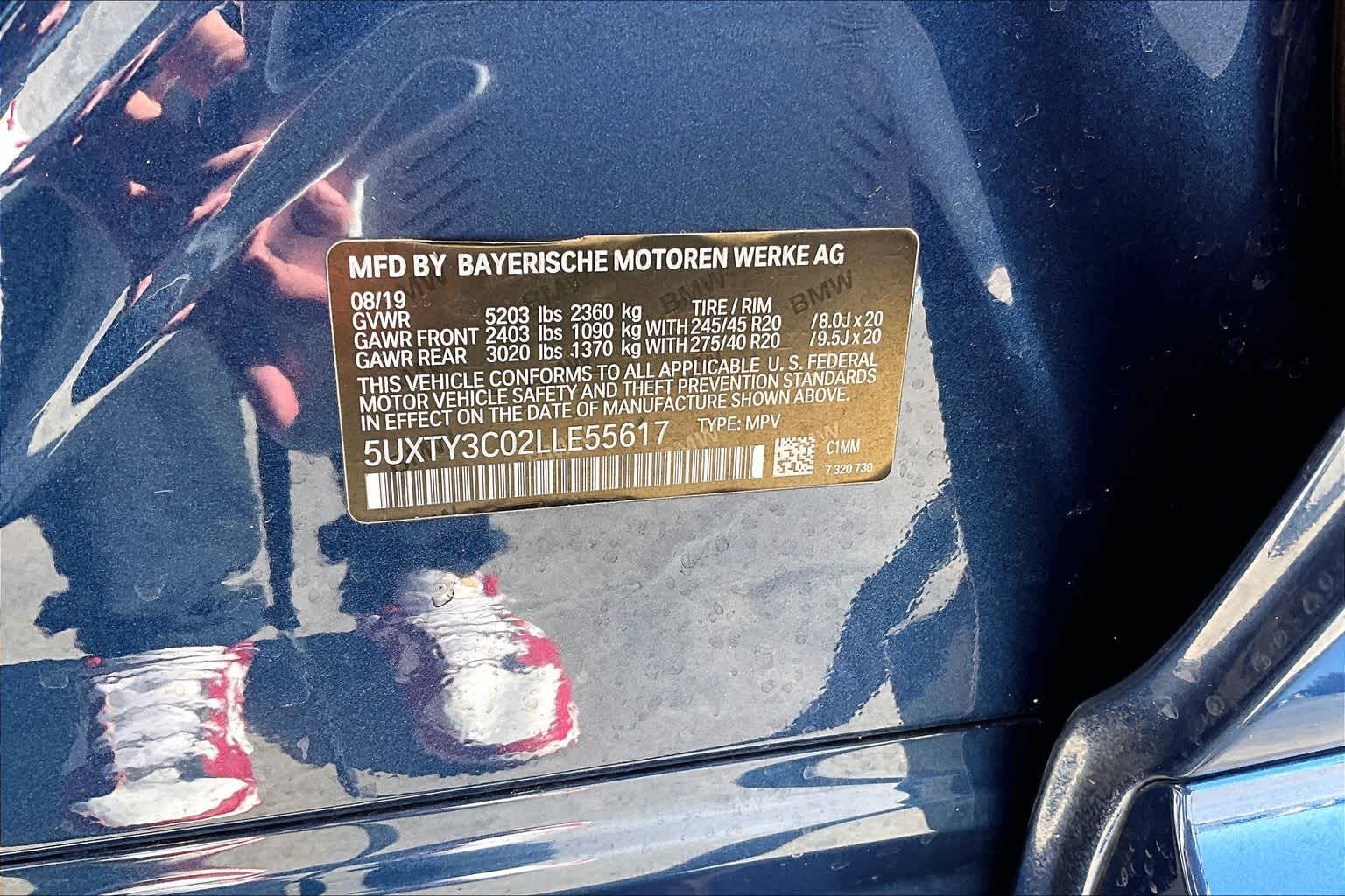 2020 BMW X3 sDrive30i Phytonic Blue Metallic at AutoNation Chrysler Jeep Dodge Ram Spring