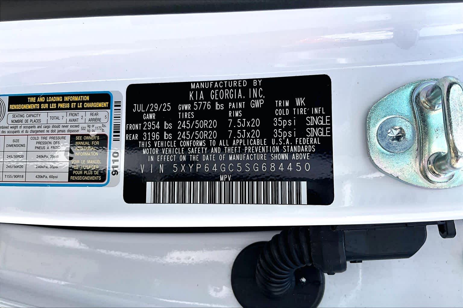 2025 Kia Telluride S Glacial White Pearl at Westside Kia