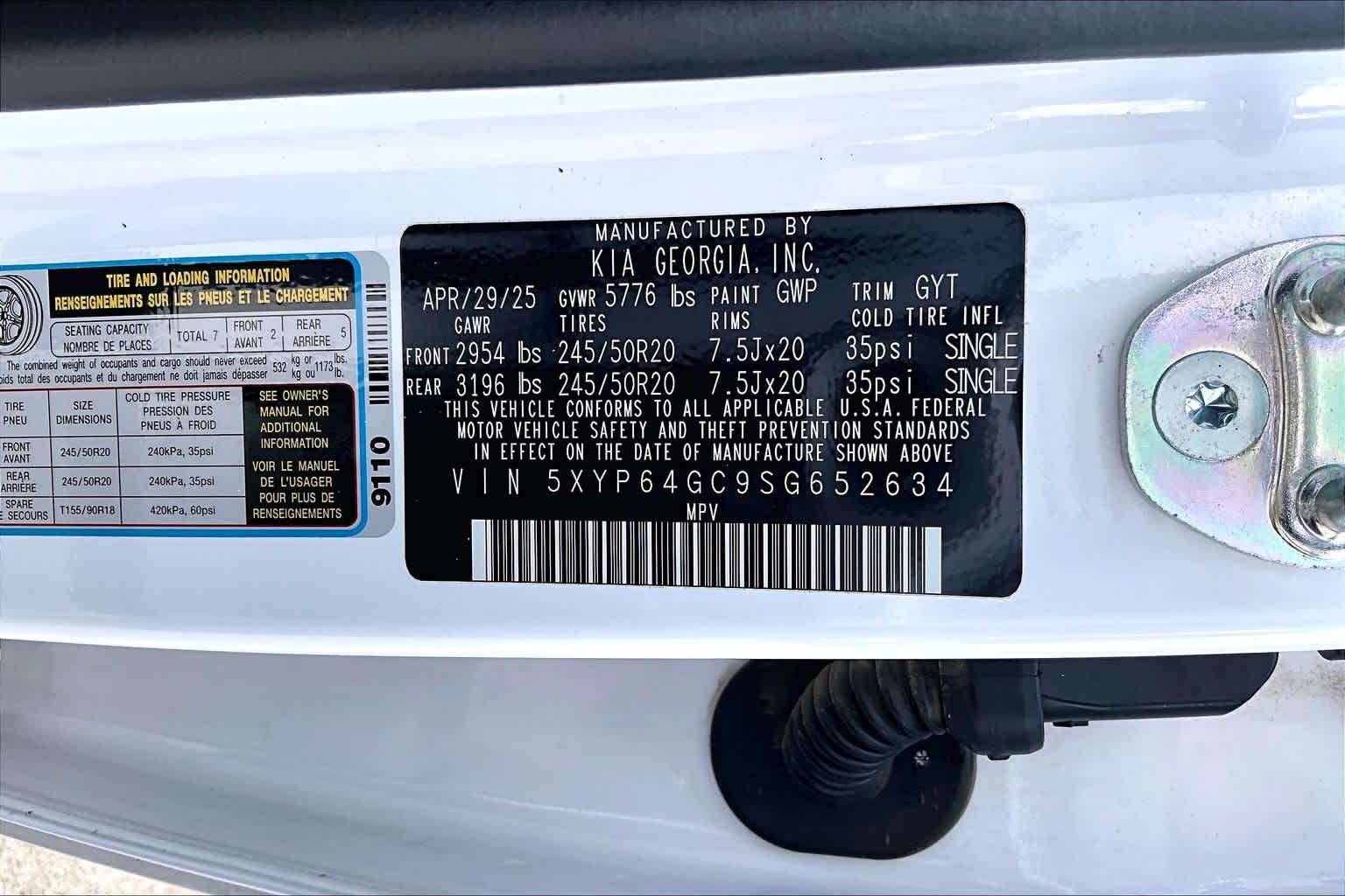 2025 Kia Telluride S Glacial White Pearl at Westside Kia