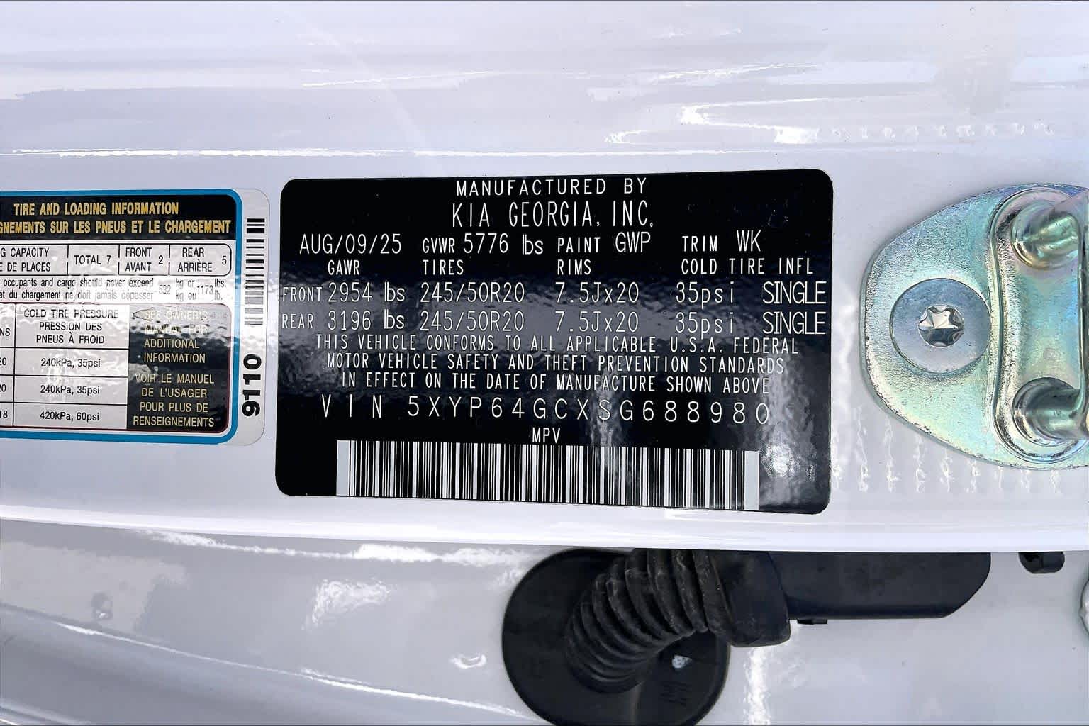 2025 Kia Telluride S Glacial White Pearl at Beck & Masten Kia