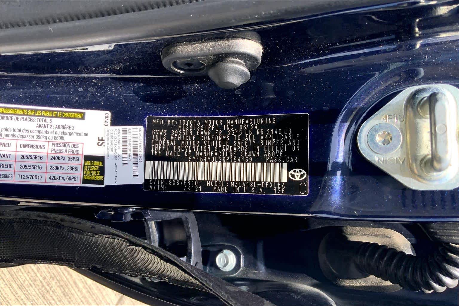 2024 Toyota Corolla LE Blueprint at Group 1 Toyota Southwest