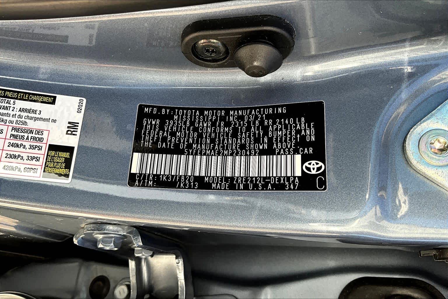 2021 Toyota Corolla LE Celestite at HGreg Houston