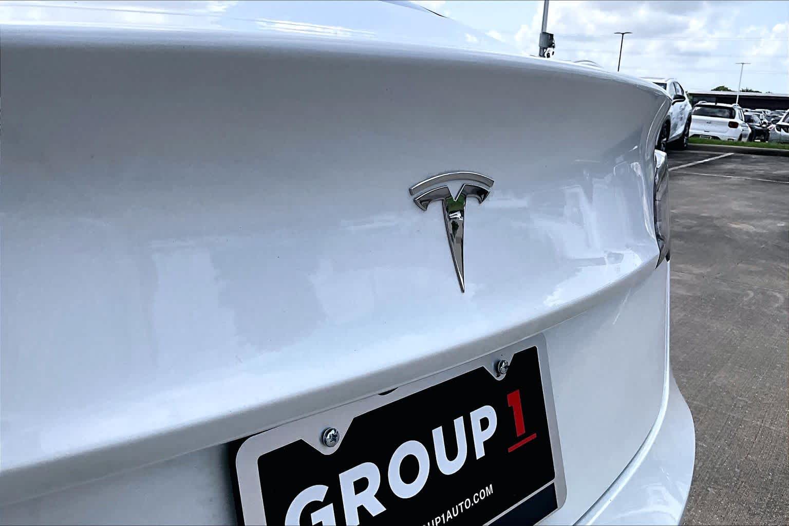 2022 Tesla Model 3  Pearl White Multi-Coat at Tomball Chrysler Dodge Jeep Ram