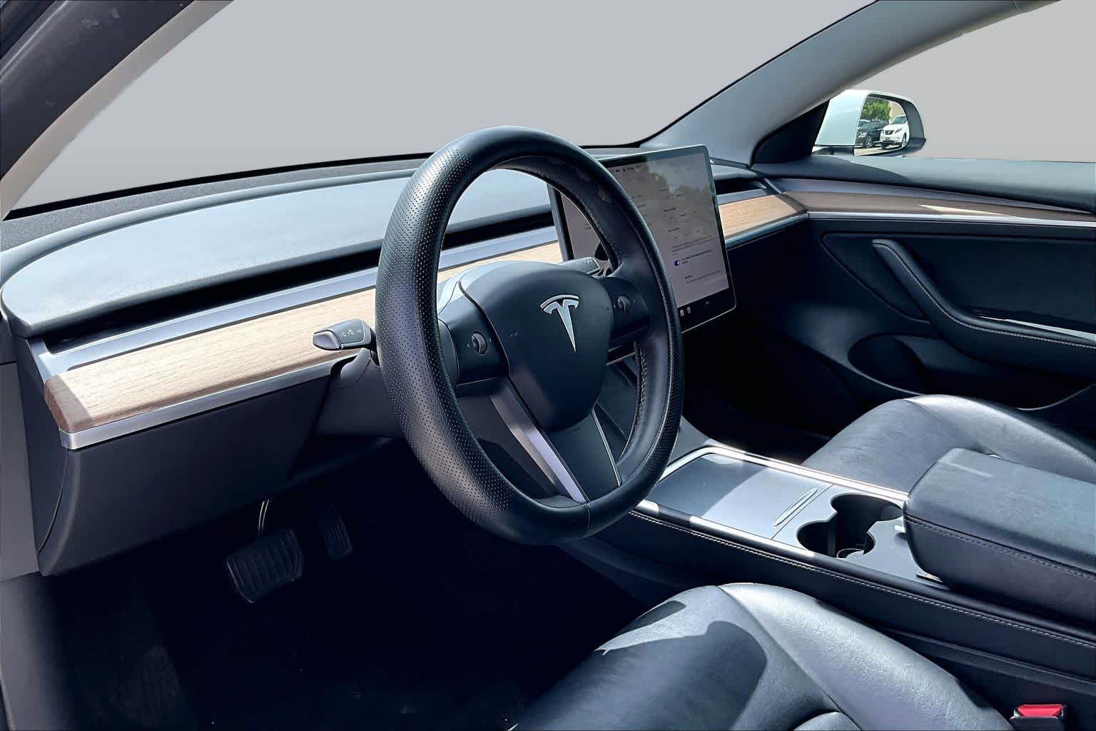 2022 Tesla Model 3  Pearl White Multi-Coat at Tomball Chrysler Dodge Jeep Ram