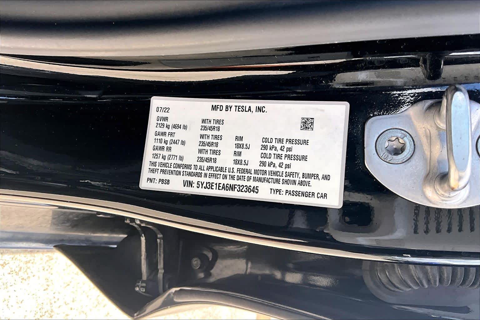 2022 Tesla Model 3  Solid Black at Lexus Southwest Houston