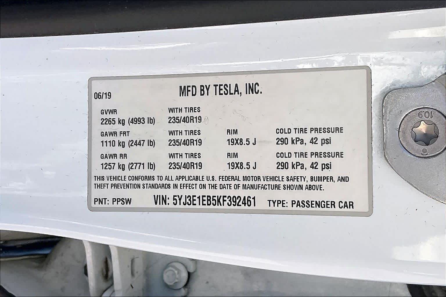 2019 Tesla Model 3 Long Range Solid Black at AutoNation Ford Gulf Fwy