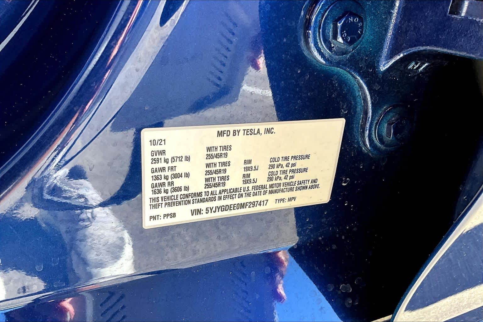 2021 Tesla Model Y Long Range Deep Blue Metallic at AutoNation USA Houston