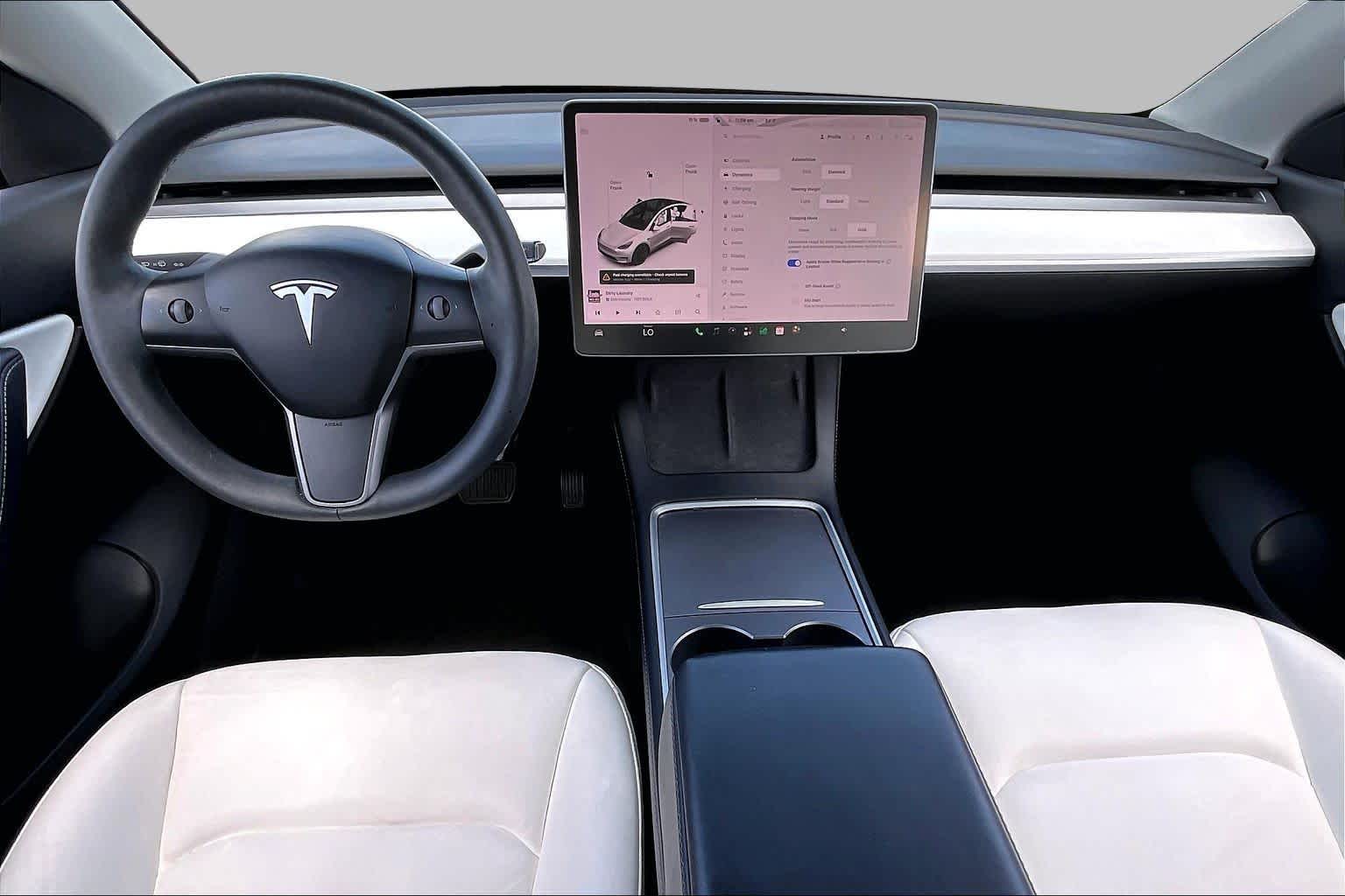 2021 Tesla Model Y Long Range Pearl White Multi-Coat at Tomball Ford