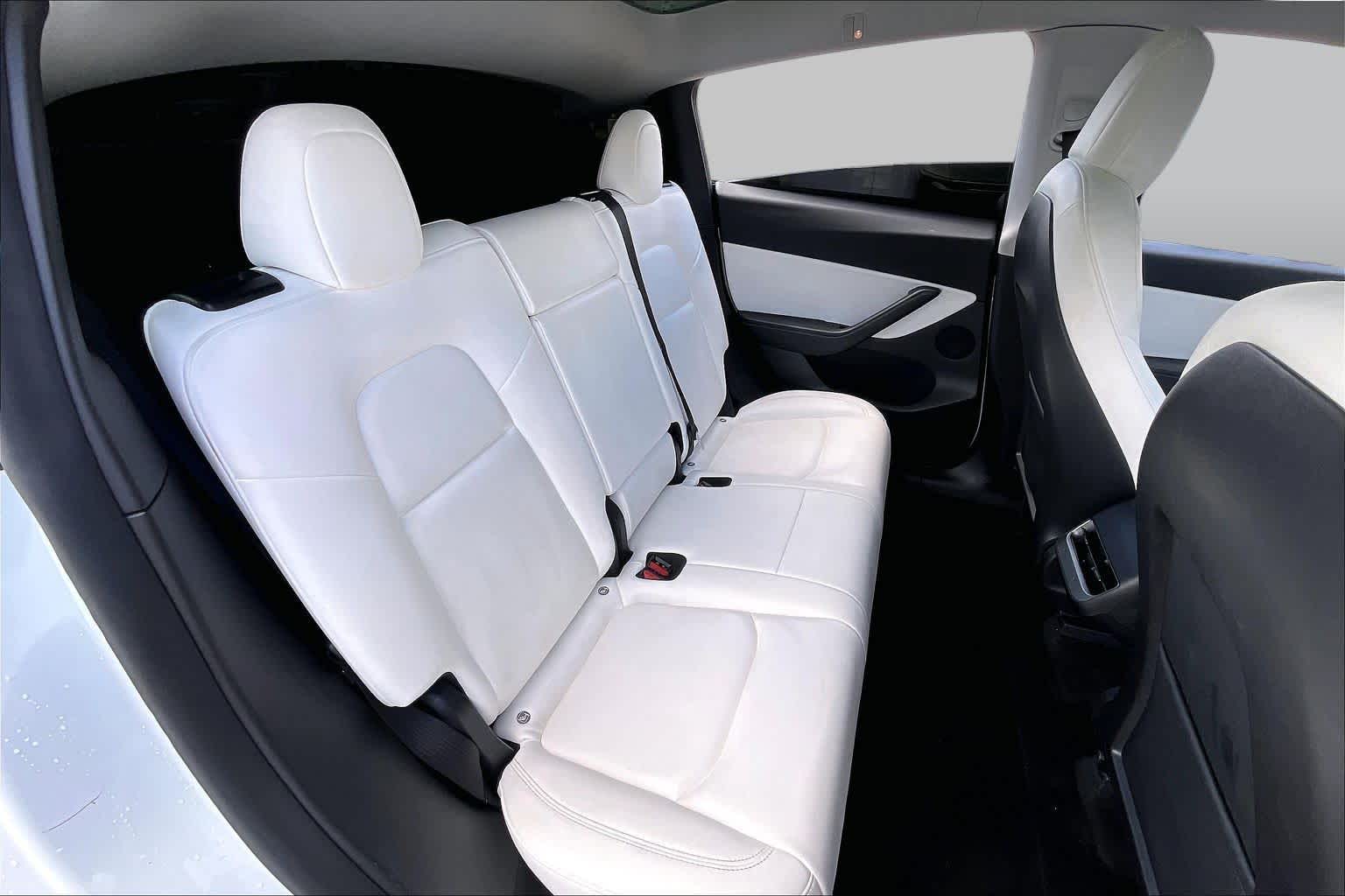 2021 Tesla Model Y Long Range Pearl White Multi-Coat at Tomball Ford