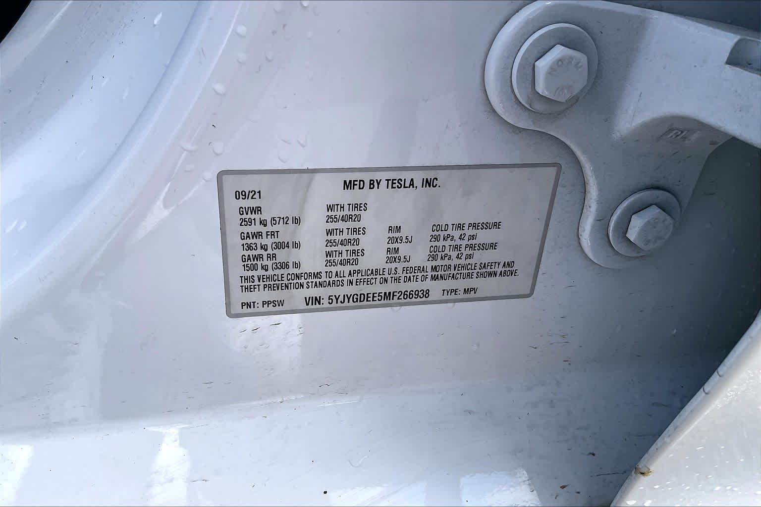 2021 Tesla Model Y Long Range Pearl White Multi-Coat at Tomball Ford