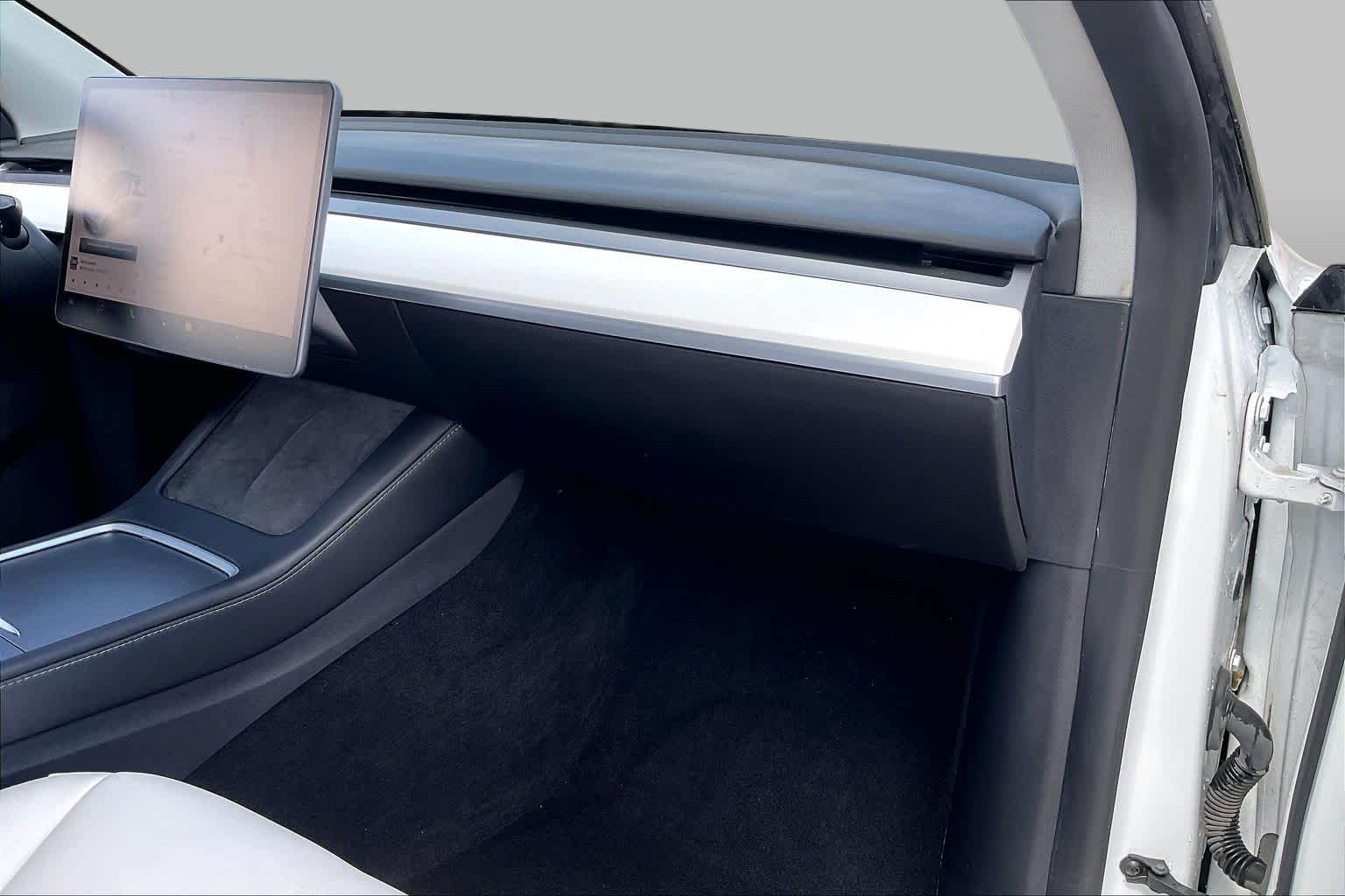 2021 Tesla Model Y Long Range Pearl White Multi-Coat at Tomball Ford