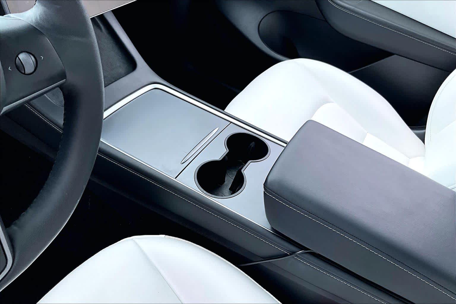2021 Tesla Model Y Long Range Pearl White Multi-Coat at Westside Kia