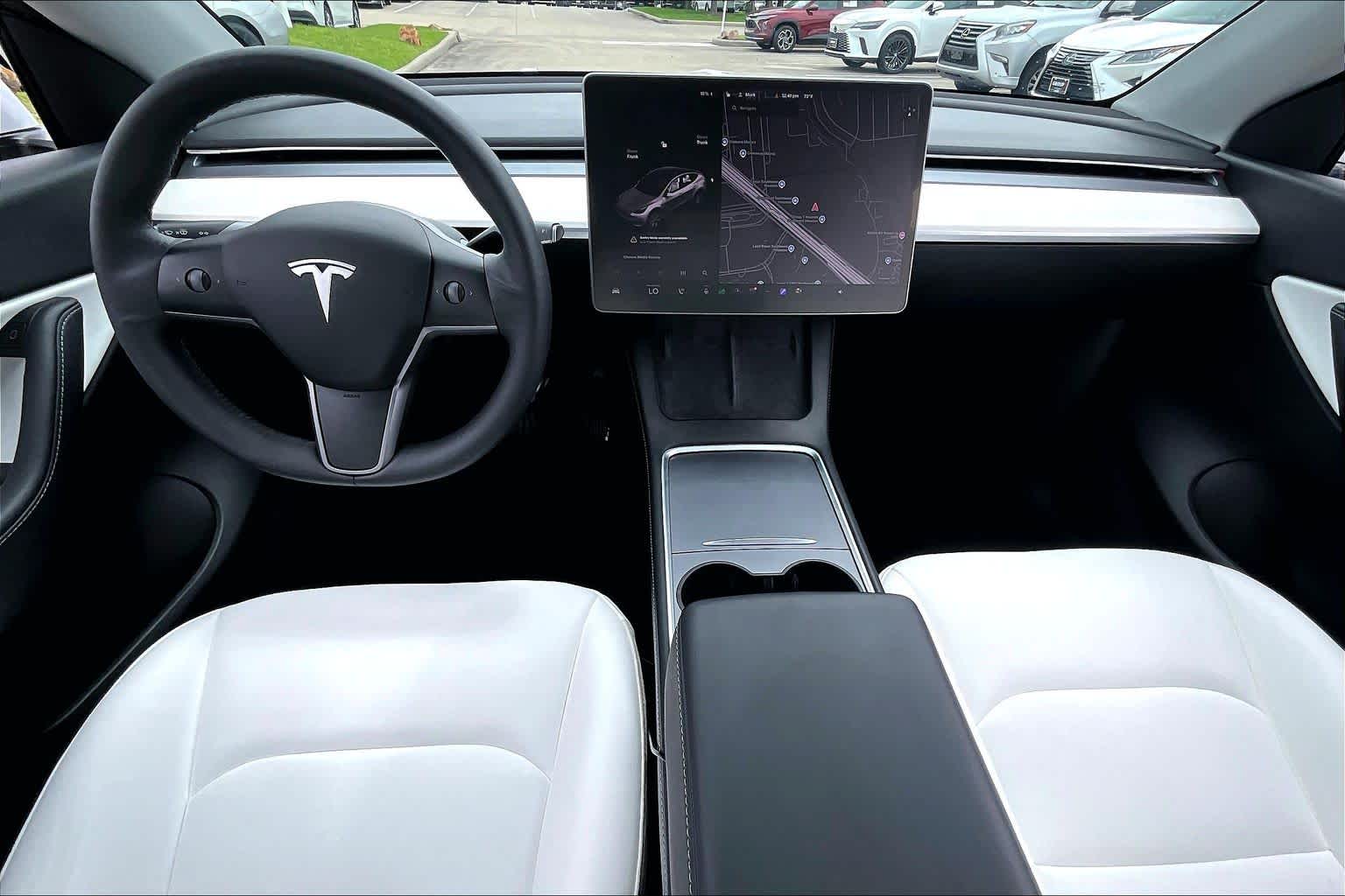 2021 Tesla Model Y Long Range Pearl White Multi-Coat at Westside Kia