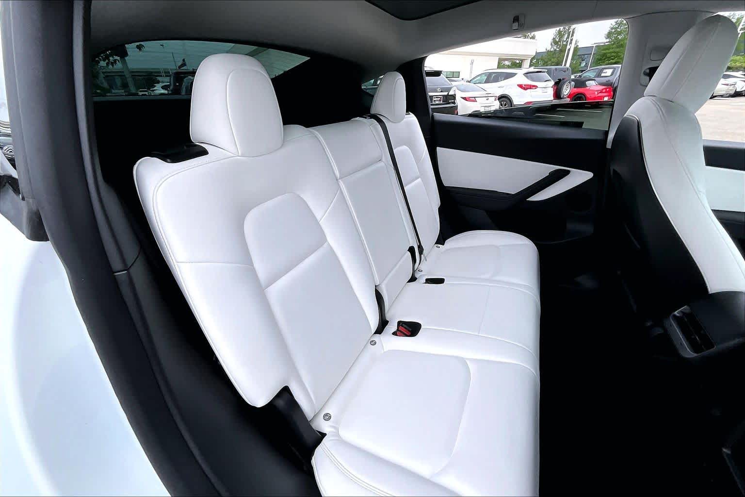 2021 Tesla Model Y Long Range Pearl White Multi-Coat at Westside Kia