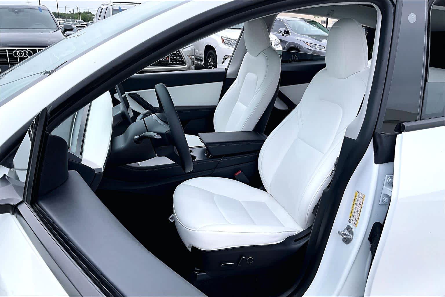 2021 Tesla Model Y Long Range Pearl White Multi-Coat at Westside Kia