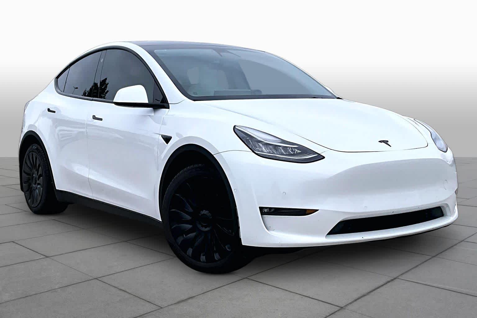 2021 Tesla Model Y Long Range Pearl White Multi-Coat at Westside Kia