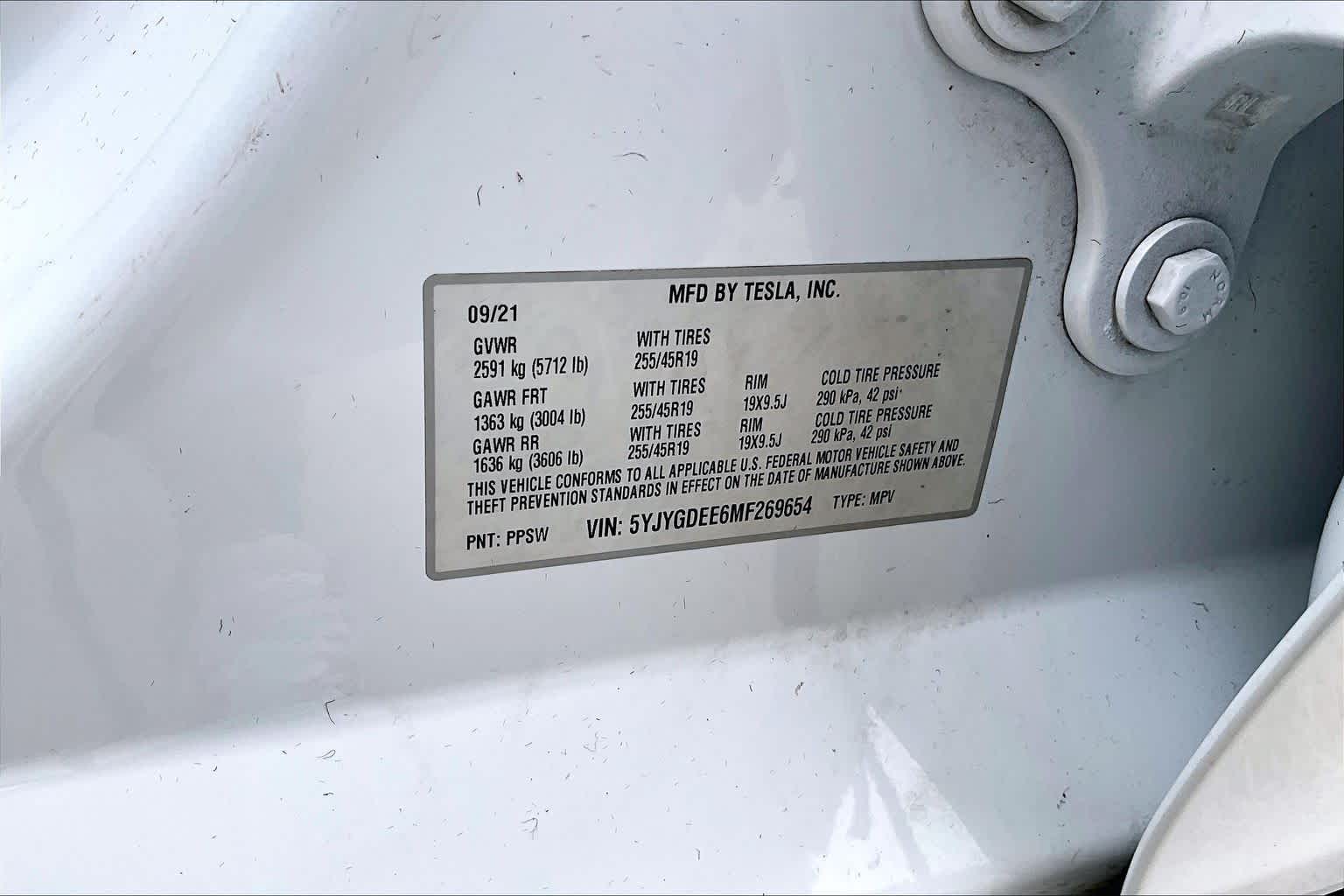 2021 Tesla Model Y Long Range Pearl White Multi-Coat at Westside Kia