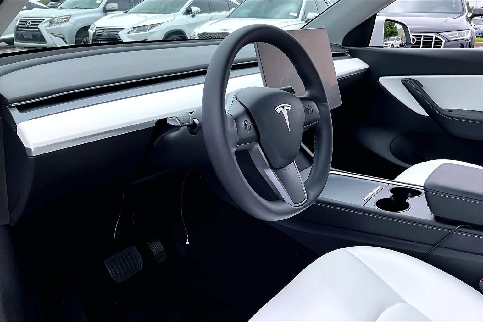 2021 Tesla Model Y Long Range Pearl White Multi-Coat at Westside Kia