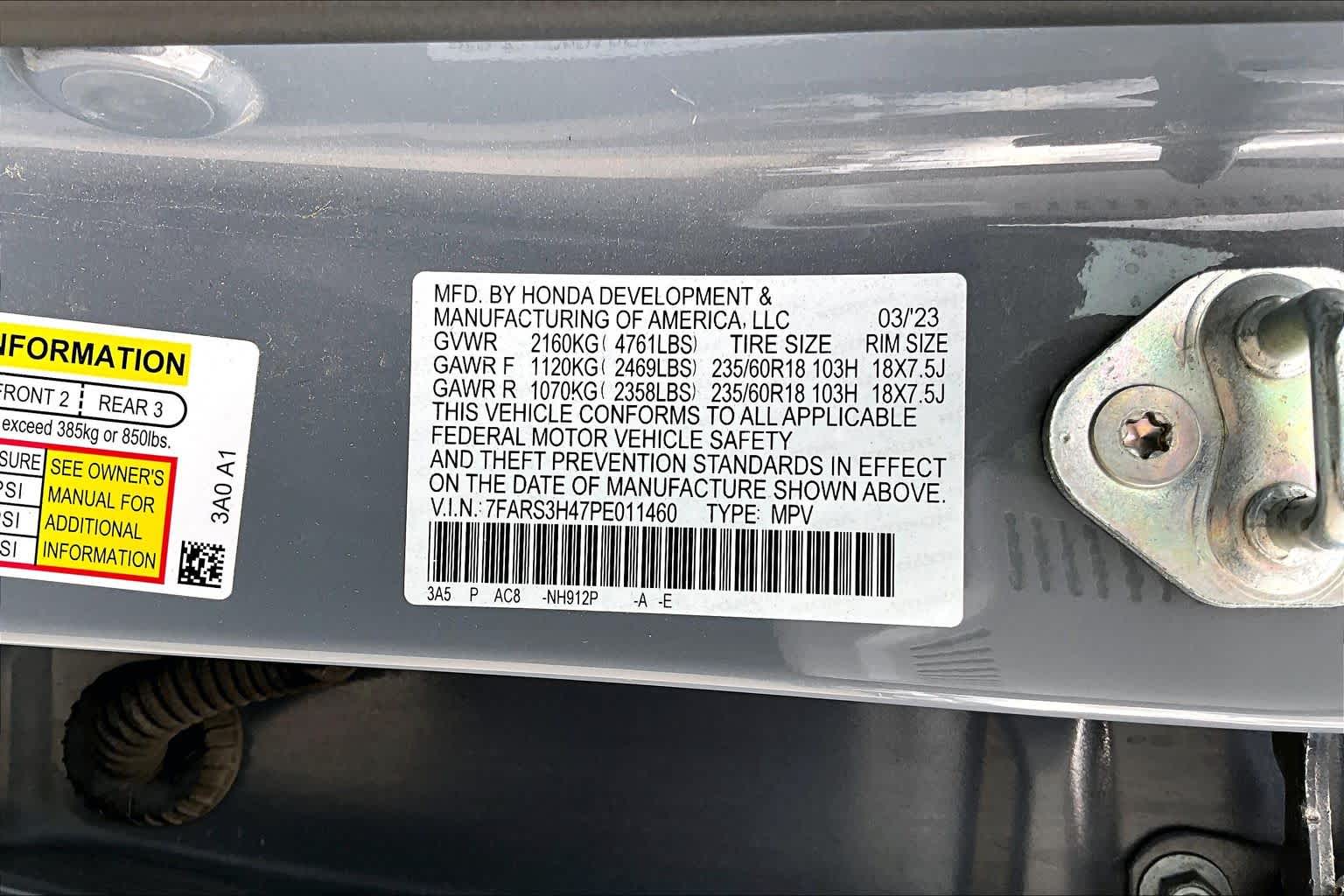 2023 Honda CR-V EX Urban Gray Pearl at Tomball Chrysler Dodge Jeep Ram