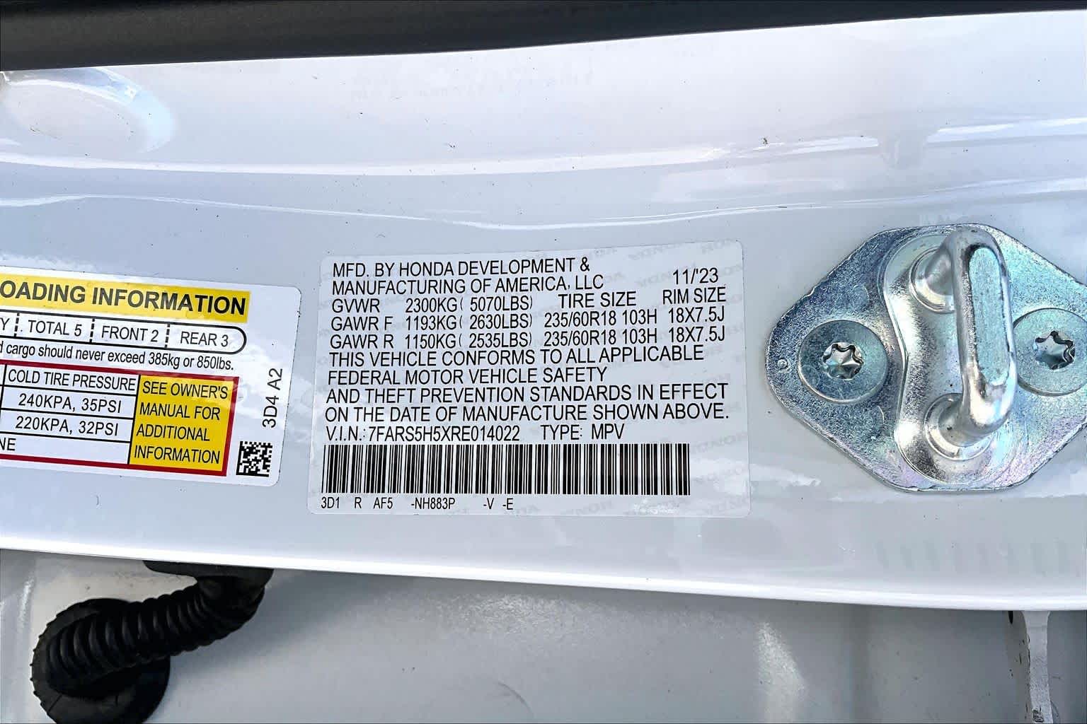 2024 Honda CR-V Hybrid Sport Platinum White Pearl at Beck & Masten Kia