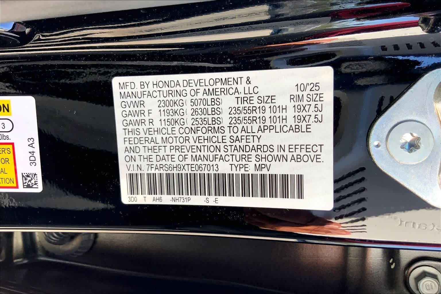 2026 Honda CR-V Hybrid Sport Touring Crystal Black Pearl at Honda of Clear Lake