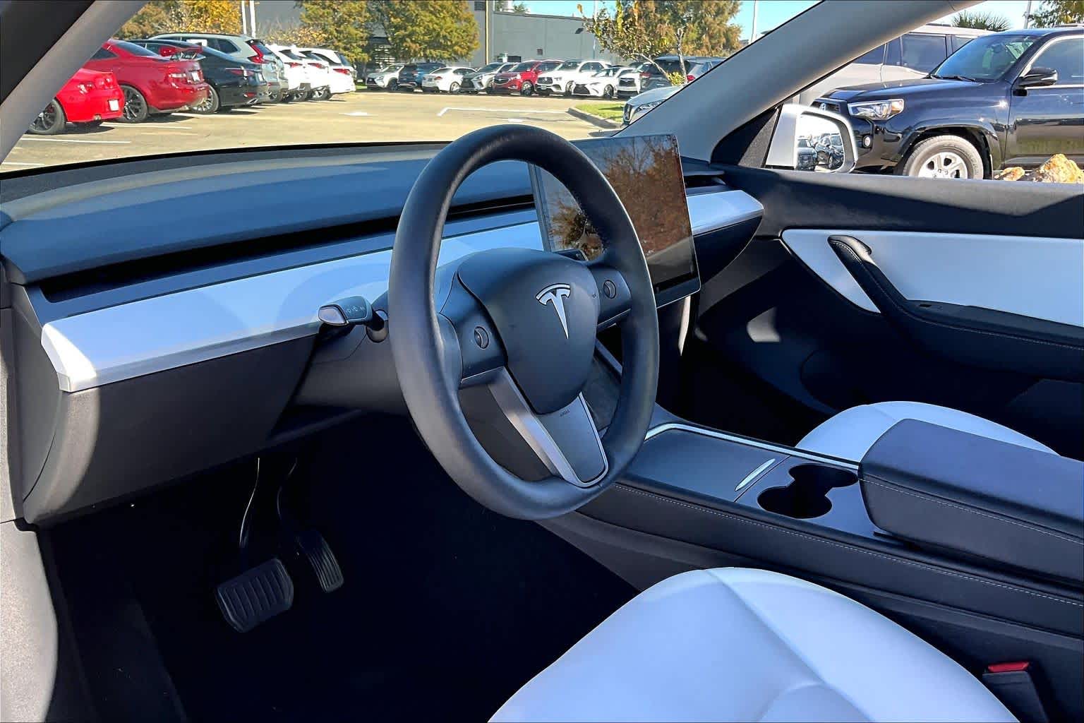 2022 Tesla Model Y Long Range Pearl White Multi-Coat at AutoNation USA Houston