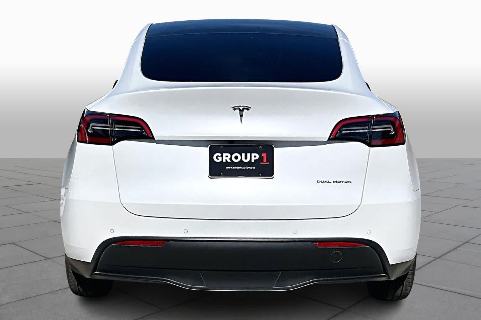 2022 Tesla Model Y Long Range Pearl White Multi-Coat at AutoNation USA Houston