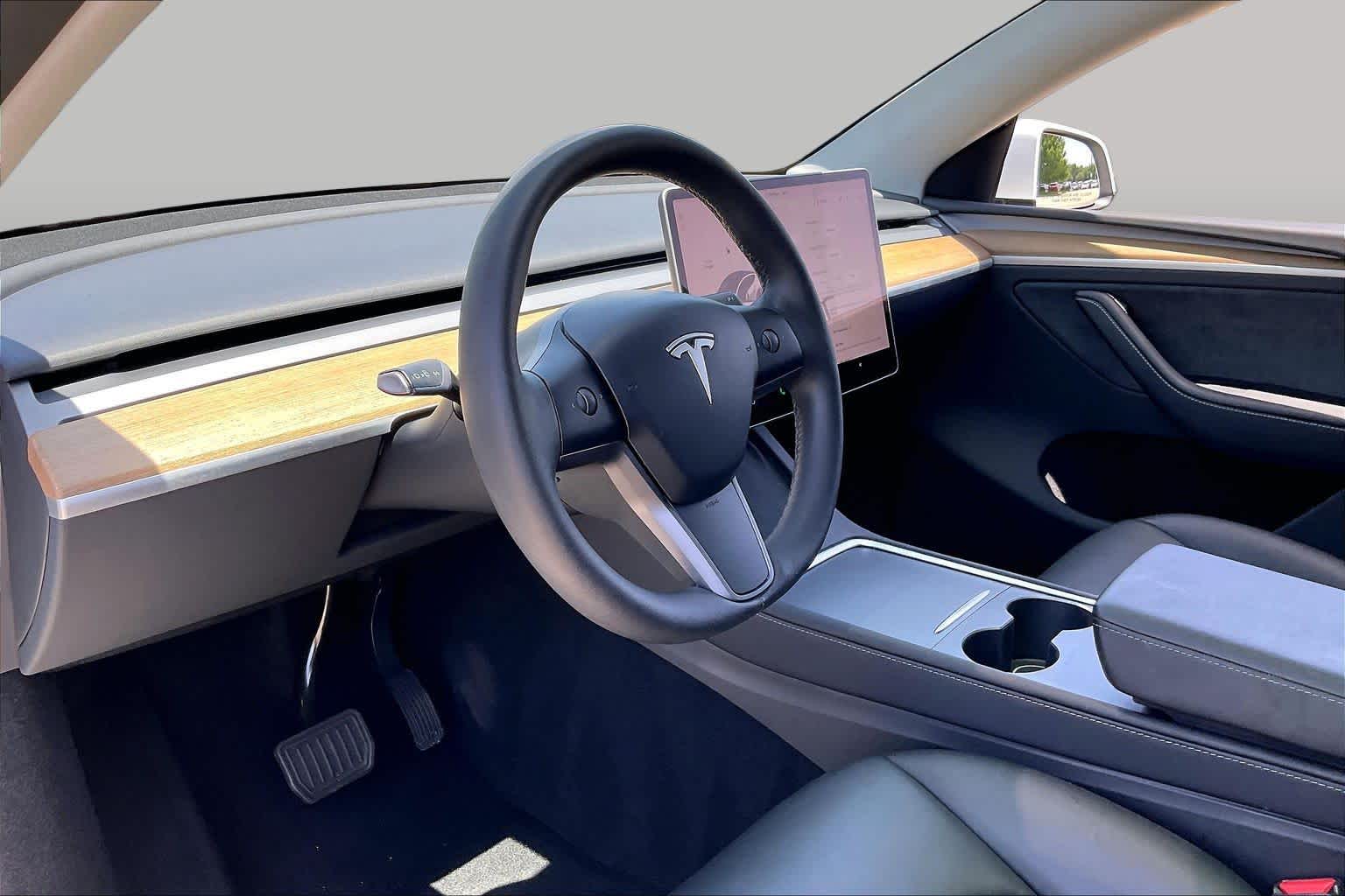 2023 Tesla Model Y Long Range Pearl White Multi-Coat at Lexus Southwest Houston