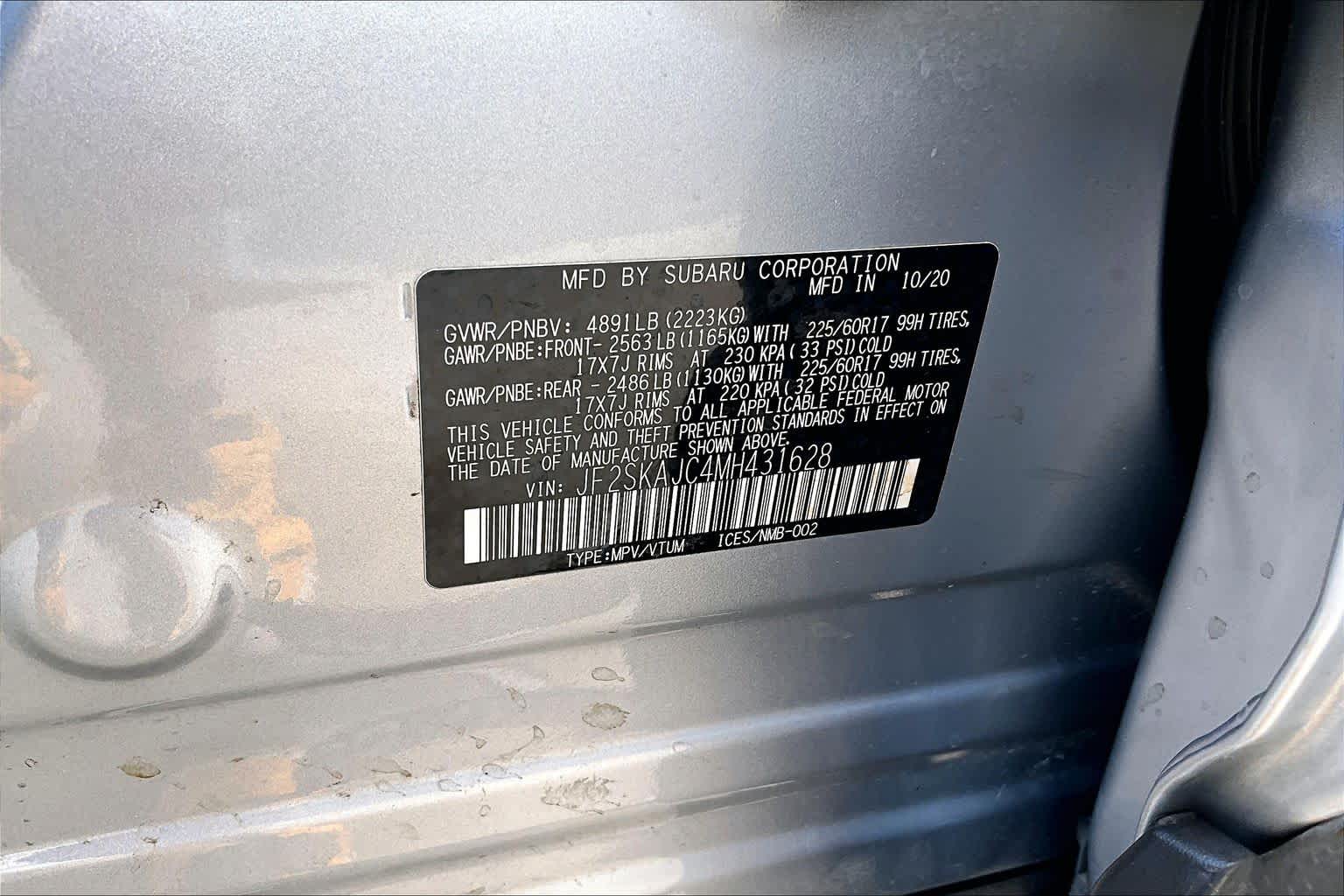 2021 Subaru Forester Premium Ice Silver Metallic at Group 1 GMC Buick South