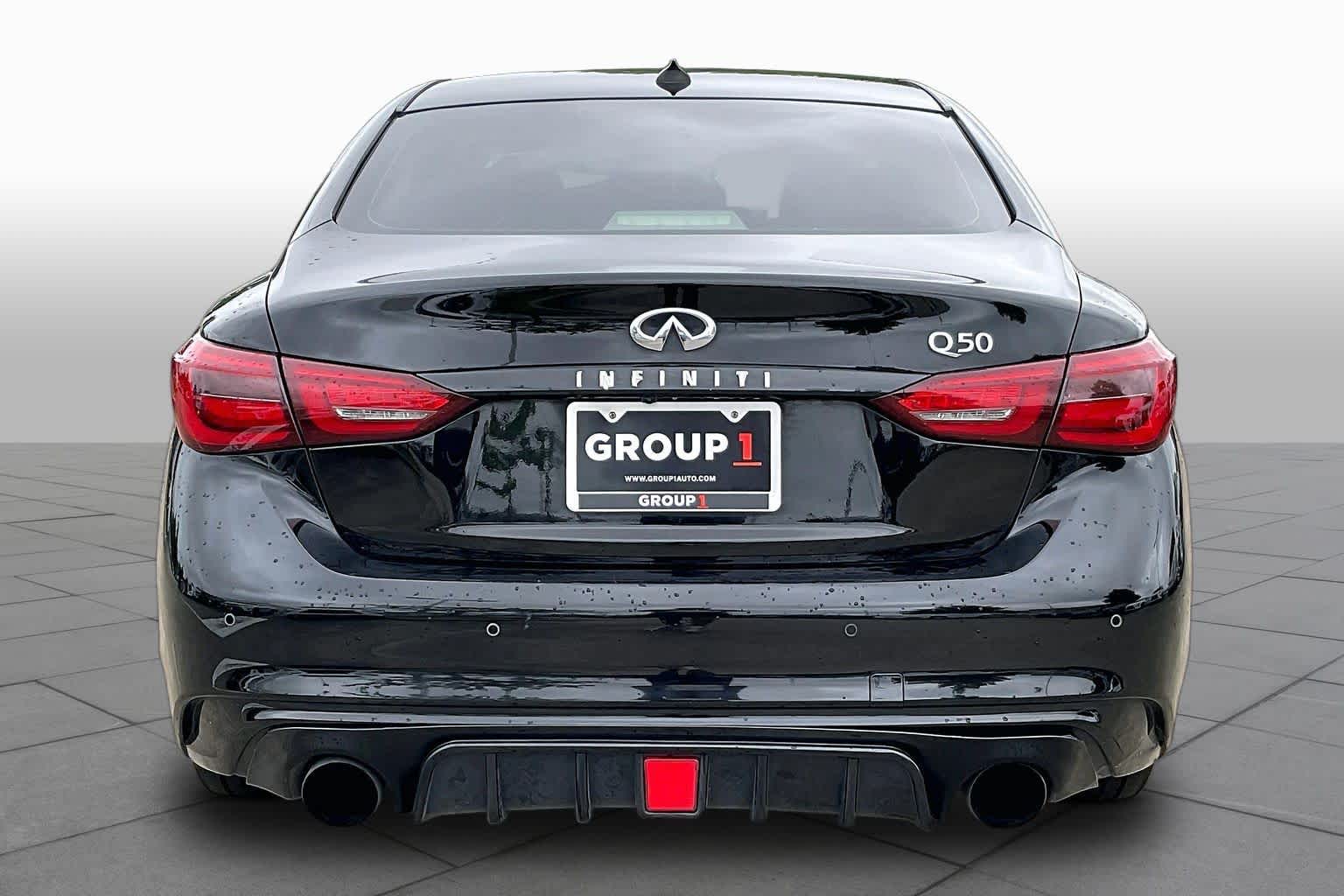 2021 INFINITI Q50 3.0t LUXE Black Obsidian at Sterling McCall Nissan