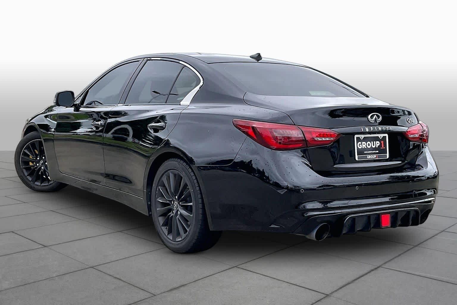 2021 INFINITI Q50 3.0t LUXE Black Obsidian at Sterling McCall Nissan