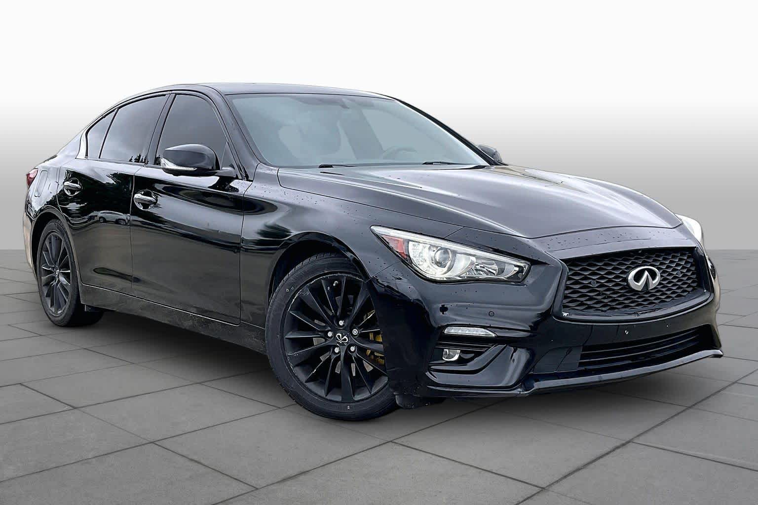 2021 INFINITI Q50 3.0t LUXE Black Obsidian at Sterling McCall Nissan