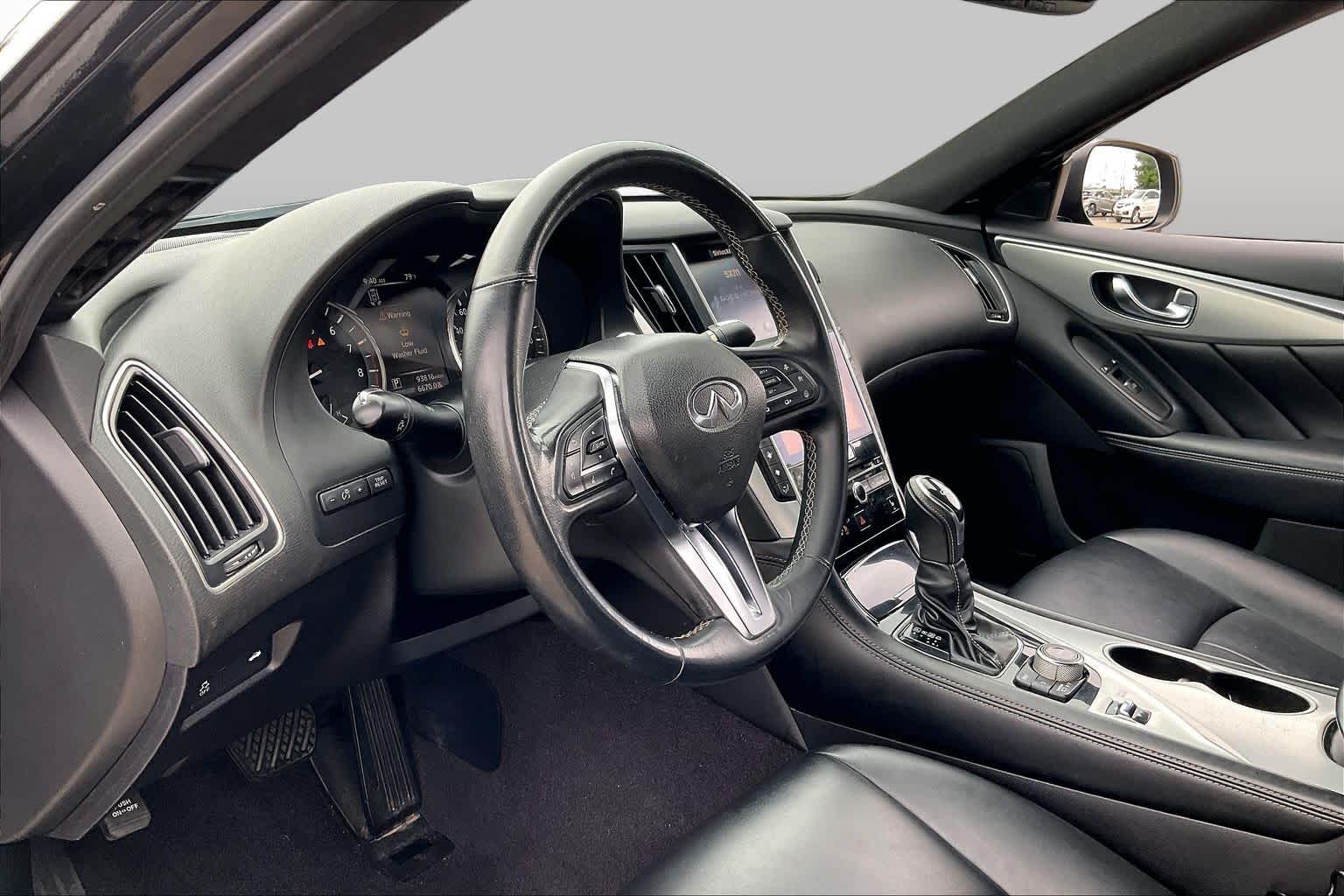 2021 INFINITI Q50 3.0t LUXE Black Obsidian at Sterling McCall Nissan