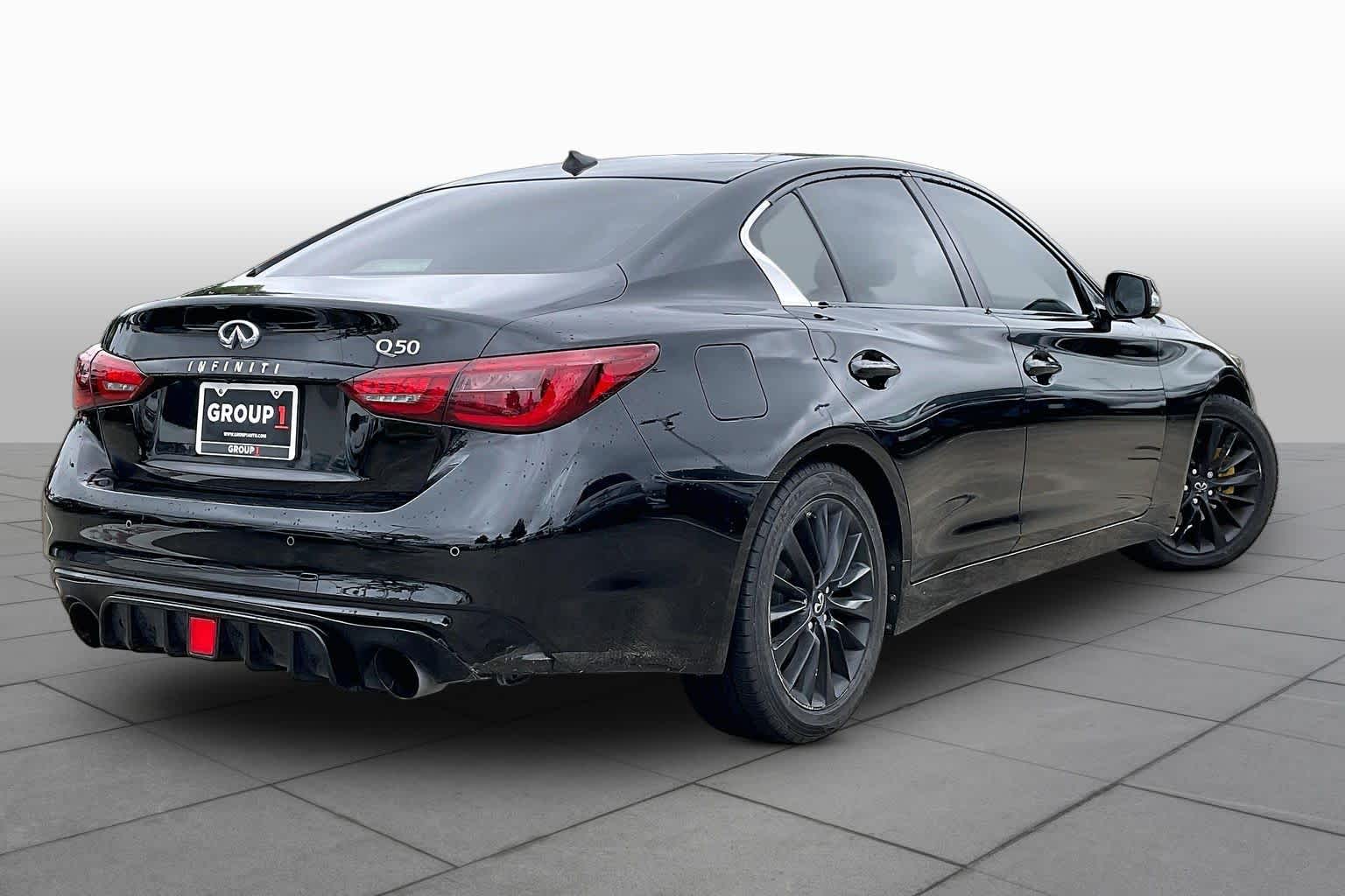 2021 INFINITI Q50 3.0t LUXE Black Obsidian at Sterling McCall Nissan