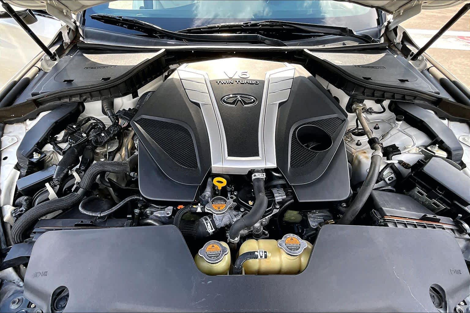 2018 INFINITI Q60 3.0t LUXE Majestic White at Mercedes-Benz of Houston North